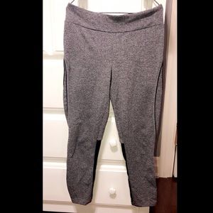 forever 21 grey and black mesh cropped leggings